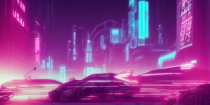 Poster  Concept automobile cyberpunk