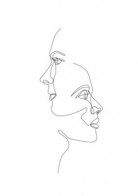 Poster  Concept de visage minimaliste