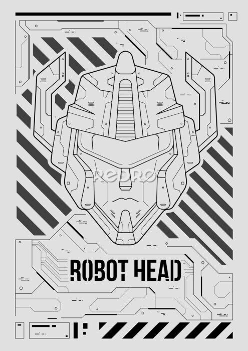 Poster  Conception de tête de robot