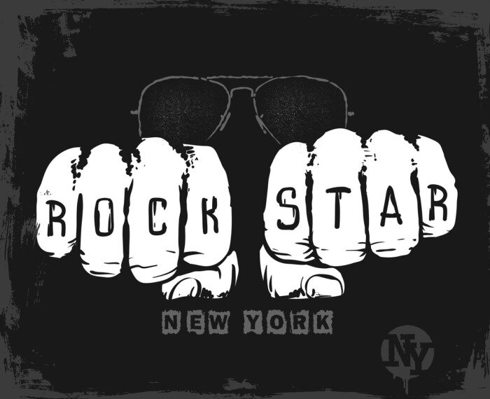 Poster  conception graphique de rock star, illustration vectorielle impression de t-shirt