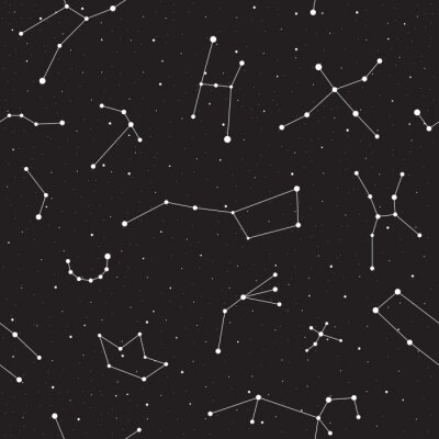 Poster  Constellations d'étoiles dans le ciel nocturne