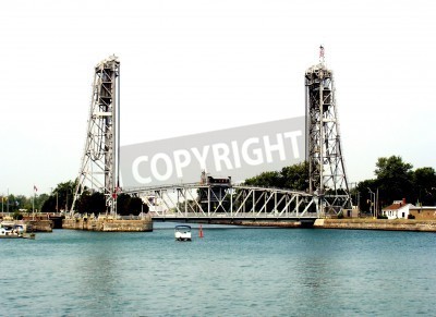 Poster  Construction d'un pont sur le canal