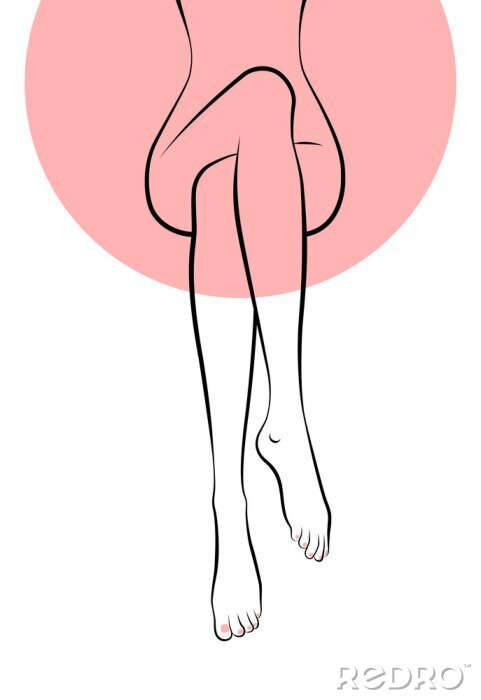 Poster  Corps féminin nu dans un style minimaliste