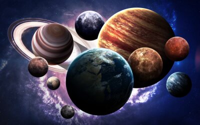 Poster  Cosmos et planètes appartenant au système solaire