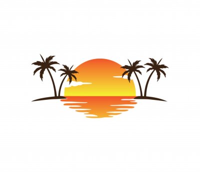 Poster  Coucher de soleil à Hawaï