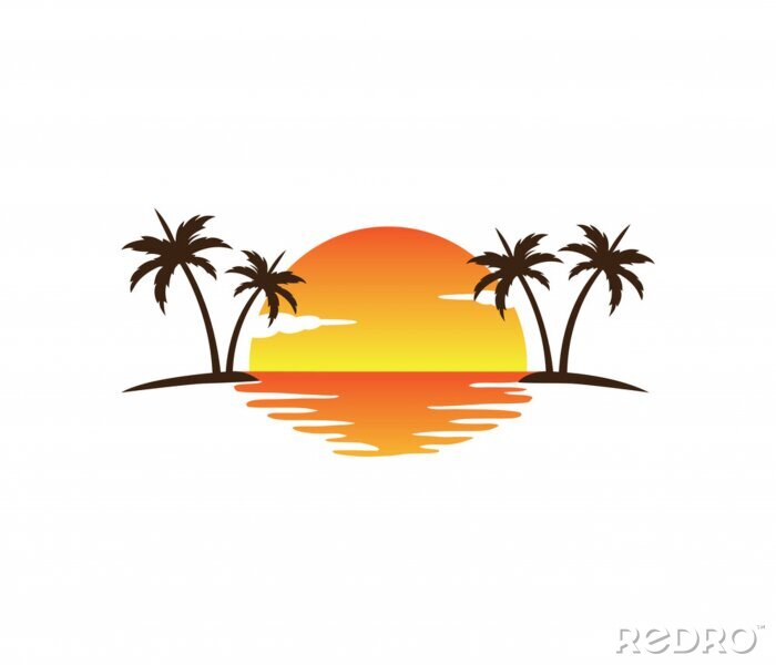 Poster  Coucher de soleil à Hawaï