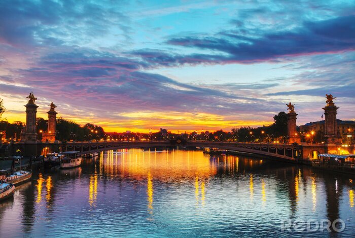 Poster  Coucher de soleil à Paris