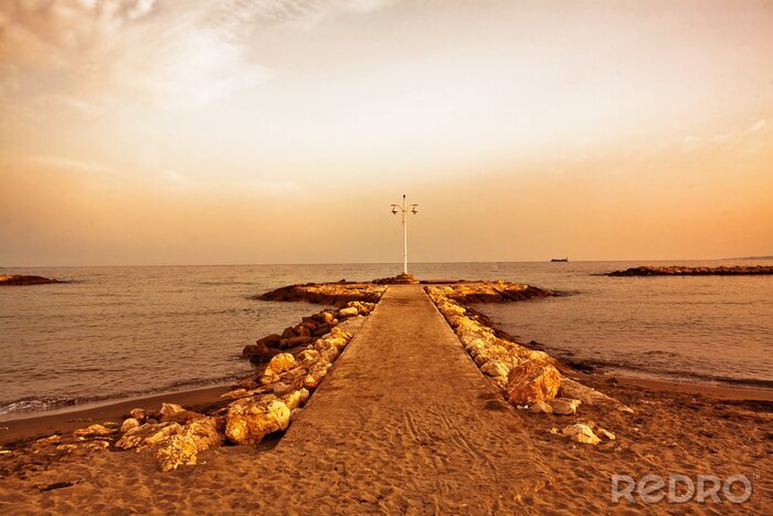 Poster  coucher de soleil coloré .