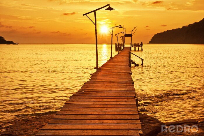 Poster  Coucher de soleil insouciant