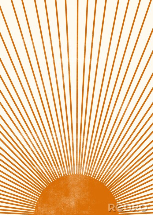 Poster  Coucher de soleil style boho