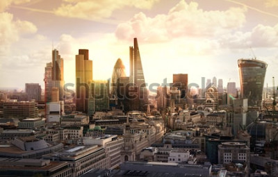 Poster  Coucher du soleil de Londres dans la ville