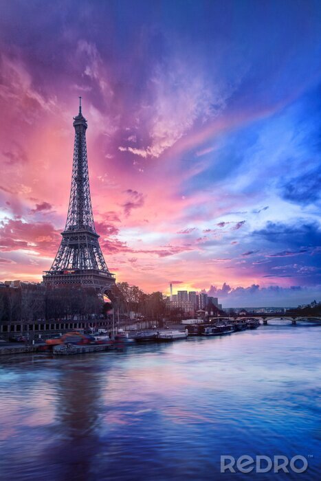 Poster  Couleurs du coucher de soleil à Paris