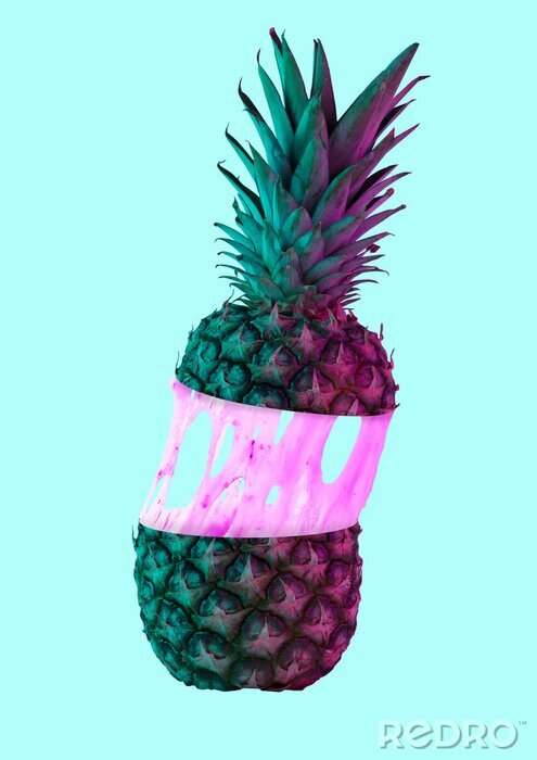 Poster  Coupe transversale exceptionnelle d'un ananas