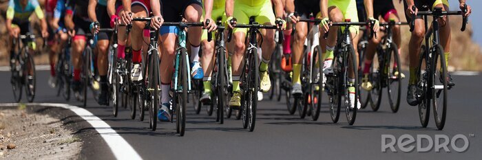 Poster  Course cycliste et vélos