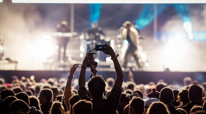Poster  Crowd at concert - summer music festival