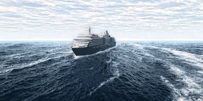 Poster  Cruise ship in the storm