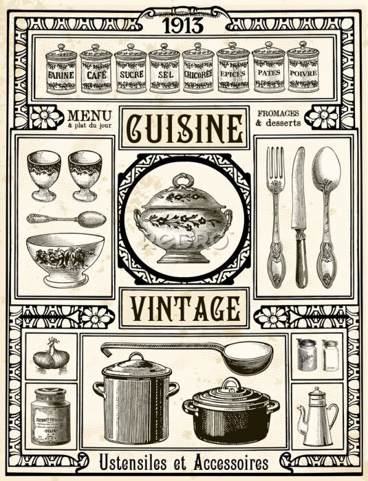 Poster  Cuisine Vintage
