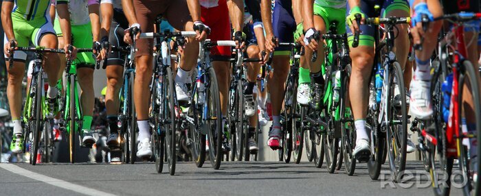 Poster  Cyclistes pendant la course à vélo