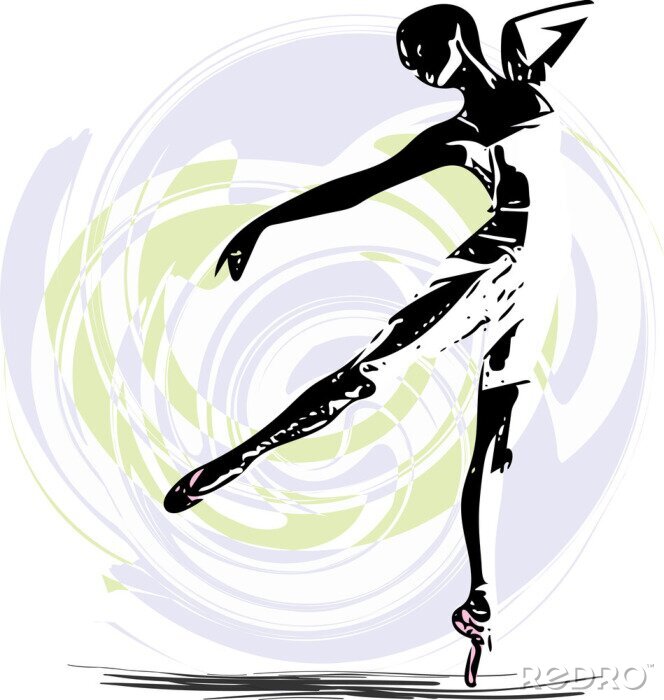 Poster  Danse de ballerine abstrait