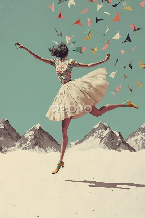 Poster  Danse de joie collage