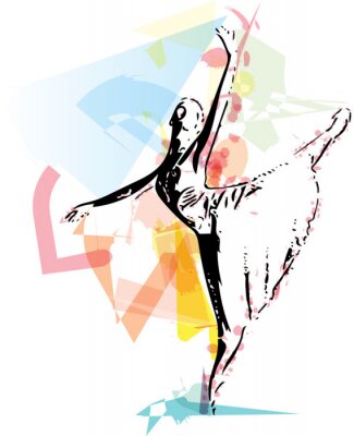 Poster  Danseur de ballet illustration