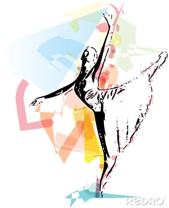 Poster  Danseur de ballet illustration