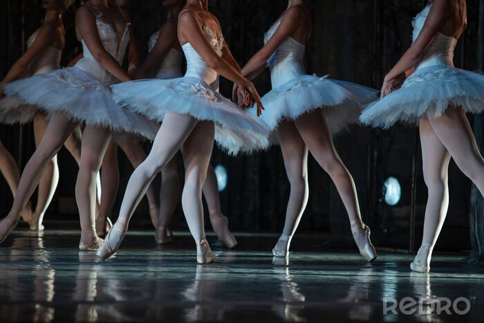 Poster  Danseurs de ballet dansant avant le spectacle