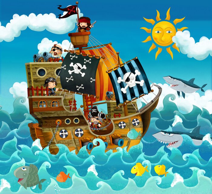 Poster  De superbes pirates sur un bateau