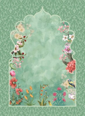 Poster  Décorations florales islamiques