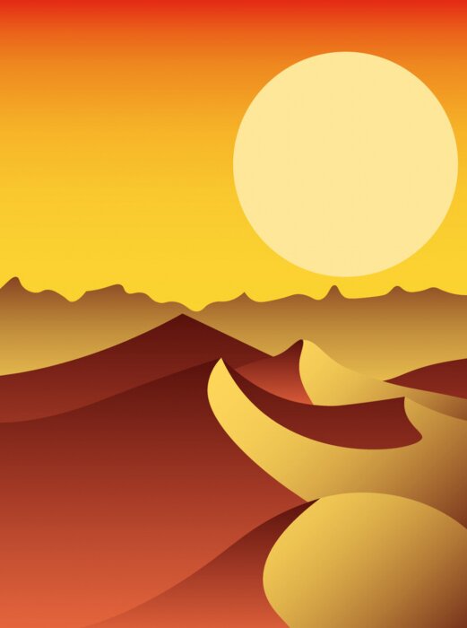 Poster  Desierto ilustración 