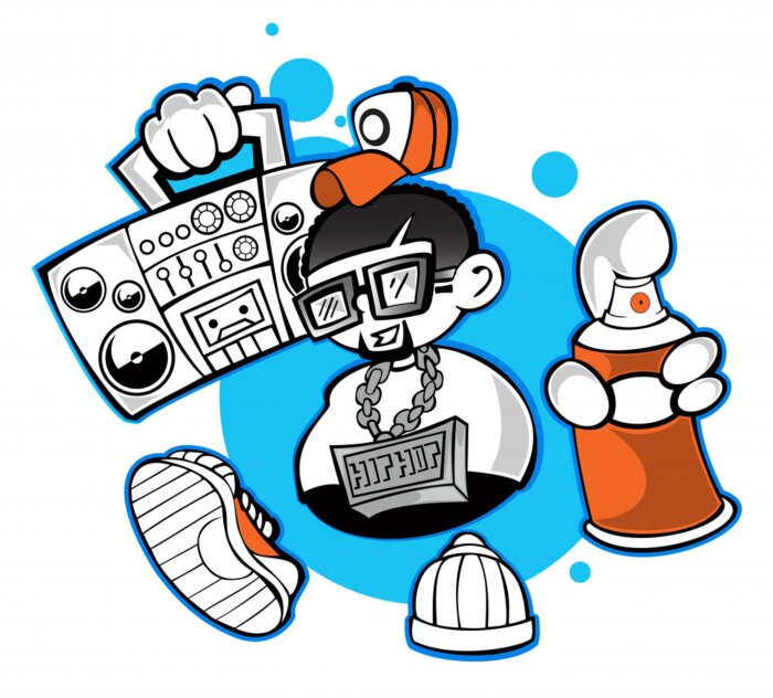 Poster  Dessin animé Hip Hop B-Boy