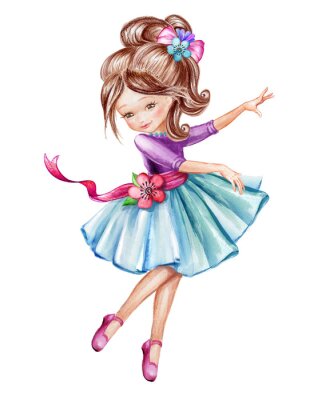 Poster  Dessin d'une danseuse