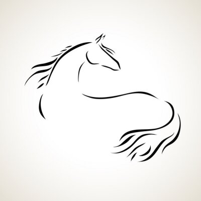 dessin vectoriel cheval