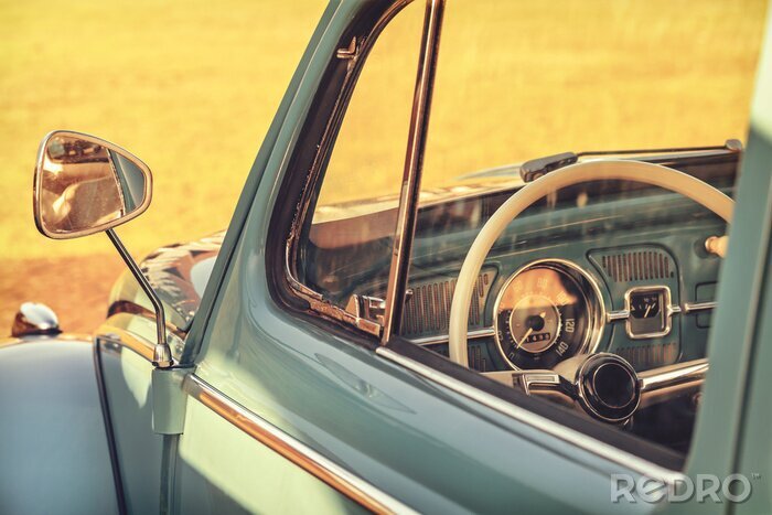 Poster  Détail style rétro d'une voiture classique