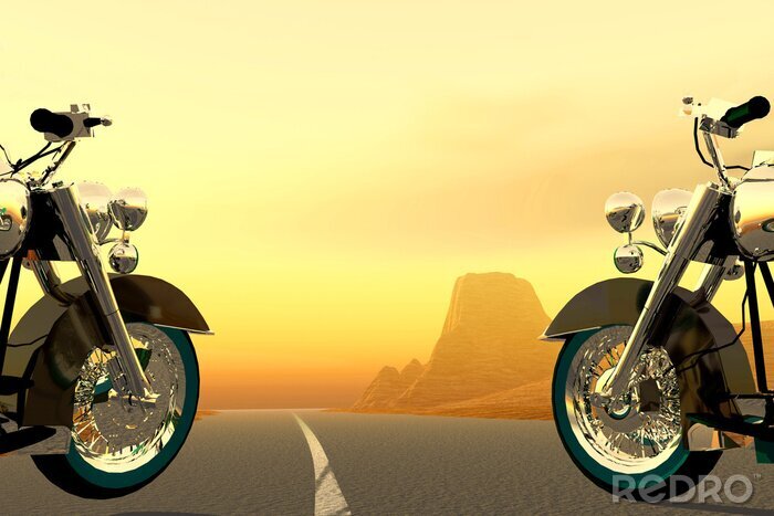 Poster  deux motos