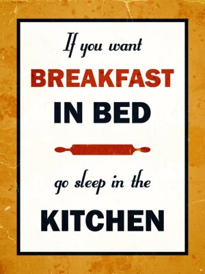 Poster  Devis petit déjeuner au lit