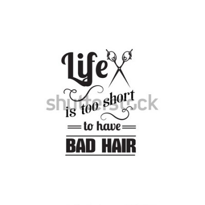 Poster  Devise de coiffure sur le mur