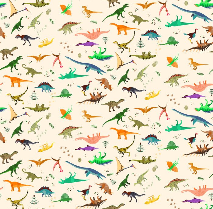 Poster  Dinosaures colorés