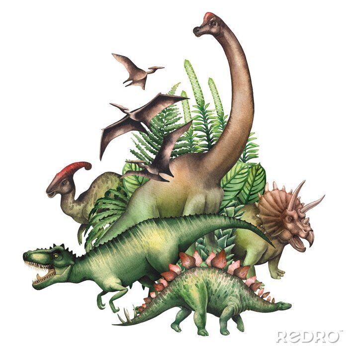 Poster  Dinosaures de différentes espèces
