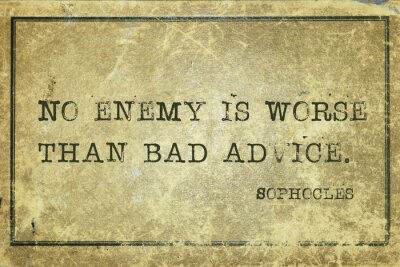 Poster  Dire de Sophocle sur les ennemis et les mauvais conseils