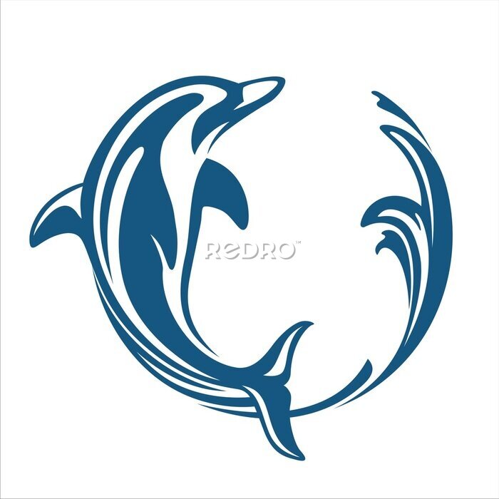 Poster  DOLPHIN CIRCLE EAU