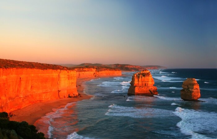 Poster  douze apôtres au coucher du soleil