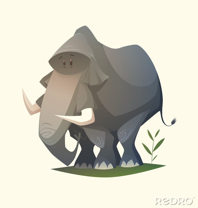 Poster  Éléphant drôle