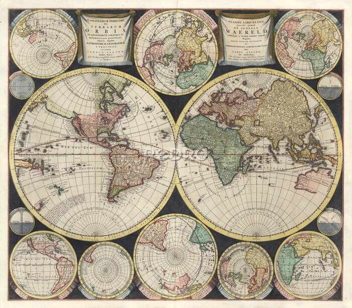 Poster  Ensemble de cartes globe