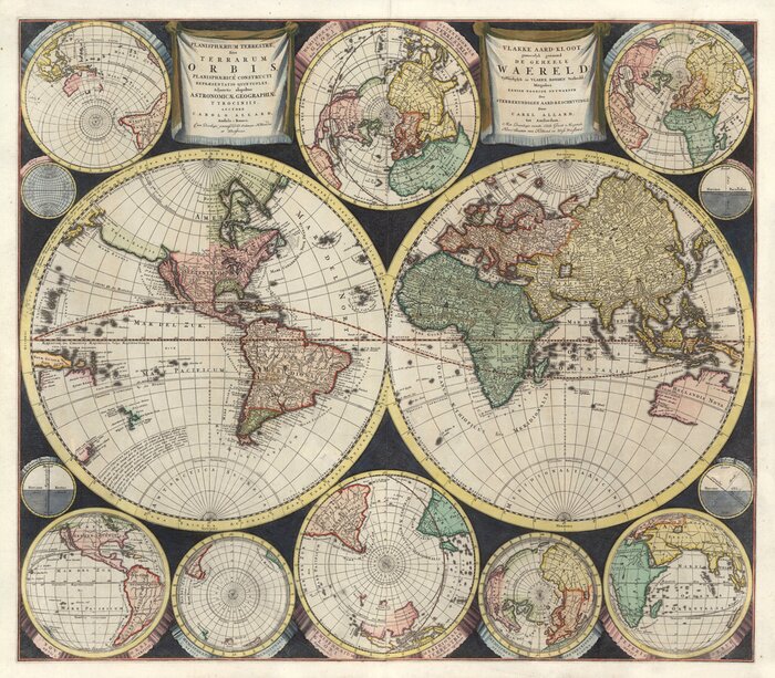 Poster  Ensemble de cartes globe