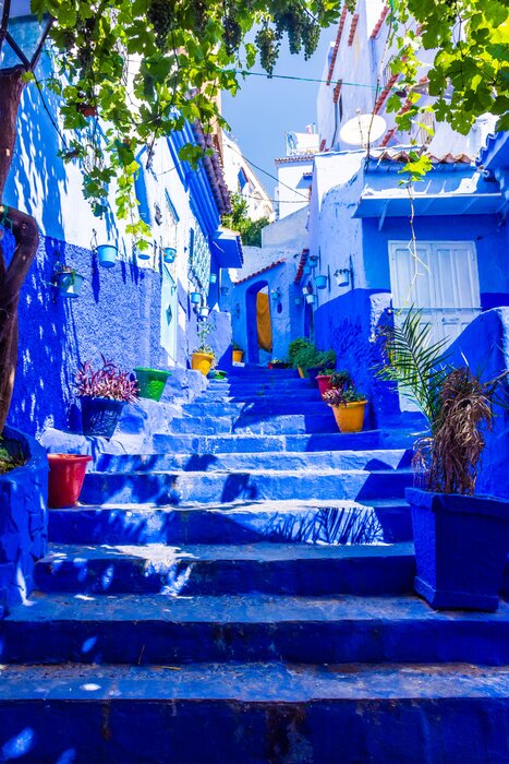 Poster  Escalier bleu de Chefchaouen