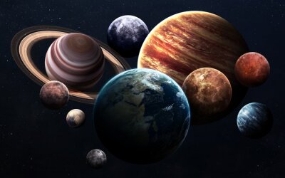 Espace rempli de planètes