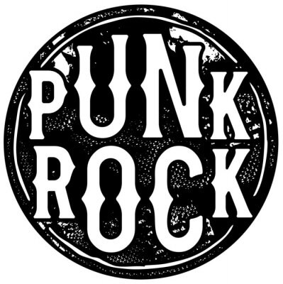Poster  Étiquette de badge de punk rock