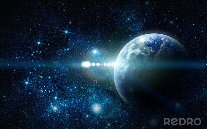 Poster  Étoiles et planète bleue