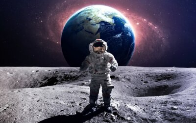 Poster  Exploration de la lune dans l'espace